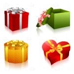 Different shapes of gifts